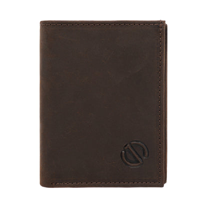 Jack Studio Full Grain Crazy Horse Leather Small Vertical Wallet Multifunction Card Holder - JWD 20856