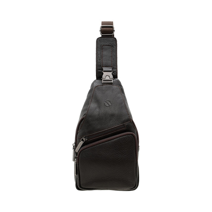 Jack Studio Top Grain Leather Trendy Crossbody Sling Men’s Bag with Multi Zip Pockets - BAI 1120