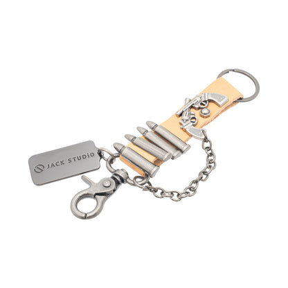 Jack Studio Genuine Leather Key Chain - Free Name Customization