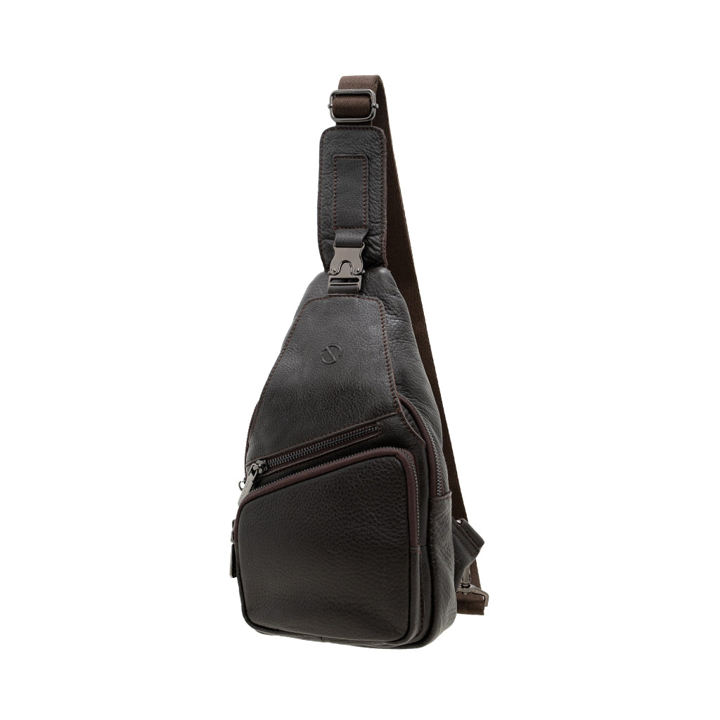 Jack Studio Top Grain Leather Trendy Crossbody Sling Men’s Bag with Multi Zip Pockets - BAI 1120 - Jack Studio Marketing Sdn Bhd