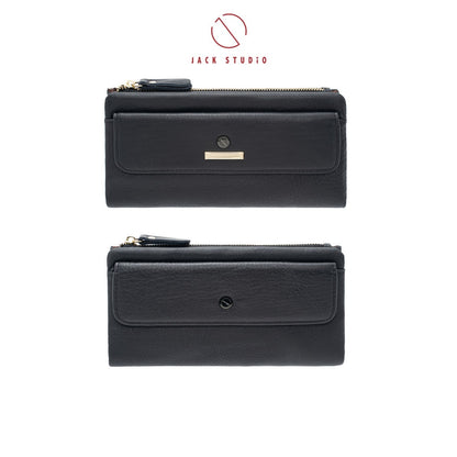 Jack Studio Belle Leather Bifold Zipper Long Women Wallet