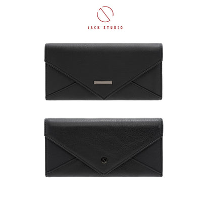 Jack Studio Athena Leather Women Long Wallet with Snap Closure