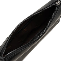 Jack Studio Full Grain Leather Black Small Clutch Sling Bag - BAB 40135 A thumbnail