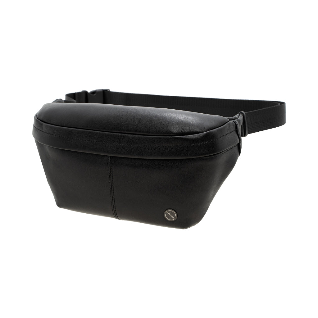 Jack Studio Full Grain Leather Simple Black Crossbody Chest Waist Bag - BAB 40134 A - Jack Studio Marketing Sdn Bhd