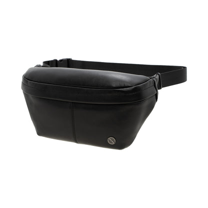 Jack Studio Full Grain Leather Simple Black Crossbody Chest Waist Bag - BAB 40134 A - Jack Studio Marketing Sdn Bhd