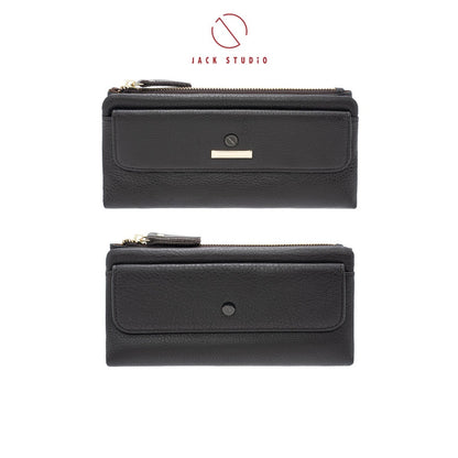 Jack Studio Belle Leather Bifold Zipper Long Women Wallet