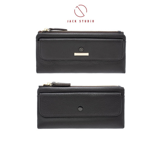 Jack Studio Belle Leather Bifold Zipper Long Women Wallet