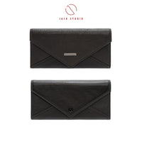 Jack Studio Athena Full Grain Leather Women's Long Wallet Purse with Snap Closure - JWB 30151 thumbnail