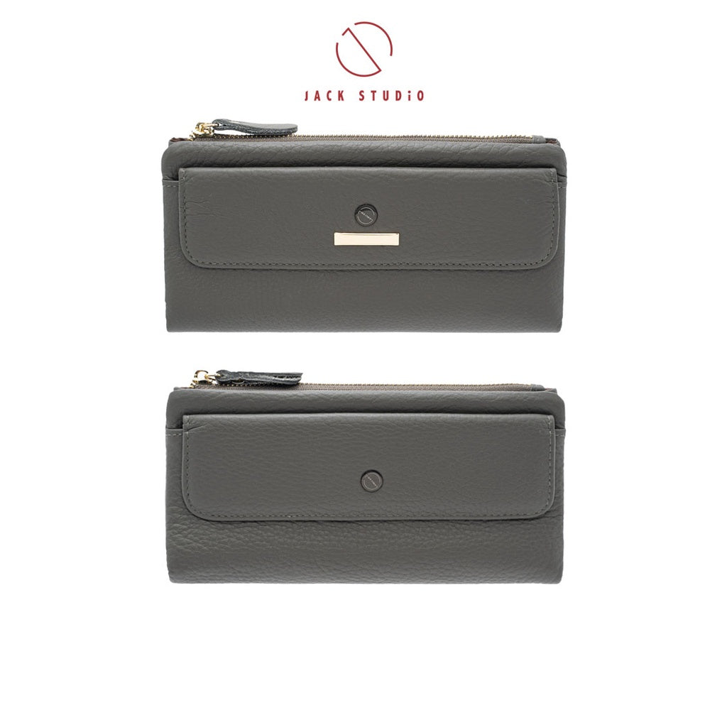 Jack Studio Belle Leather Bifold Zipper Long Women Wallet