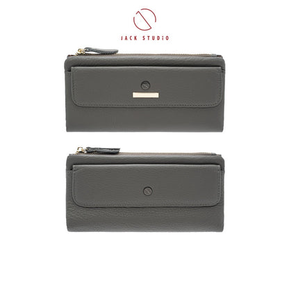 Jack Studio Belle Leather Bifold Zipper Long Women Wallet