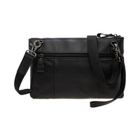 Jack Studio Top Grain Leather Slim Black Men’s Clutch Sling Crossbody Bag - BAI 40199 A thumbnail