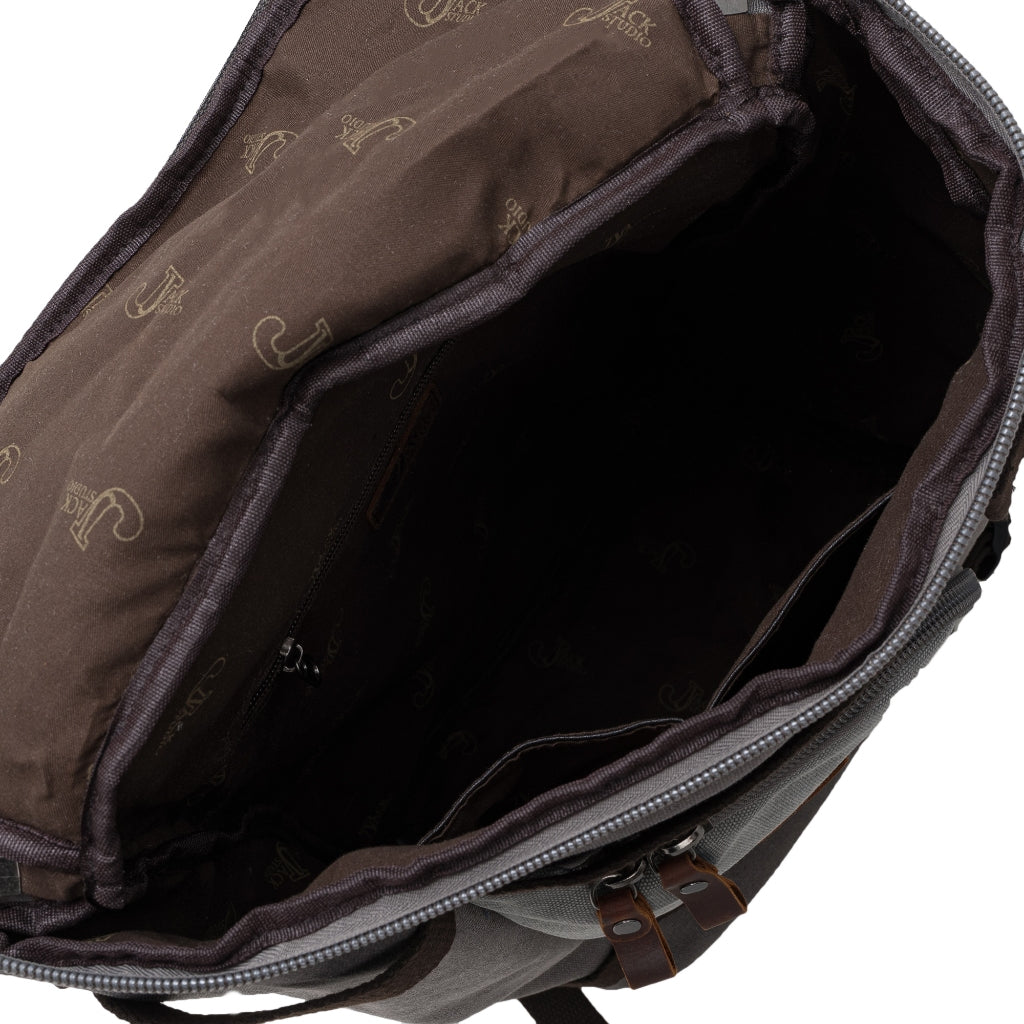 Jack Studio Canvas Leather Crossbody Sling Bag Messenger Bag Backpack - BAD 40108 - Jack Studio Marketing Sdn Bhd