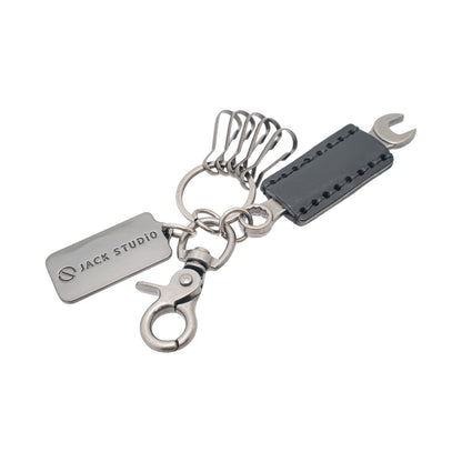 Jack Studio Genuine Leather Key Chain - Free Name Customization