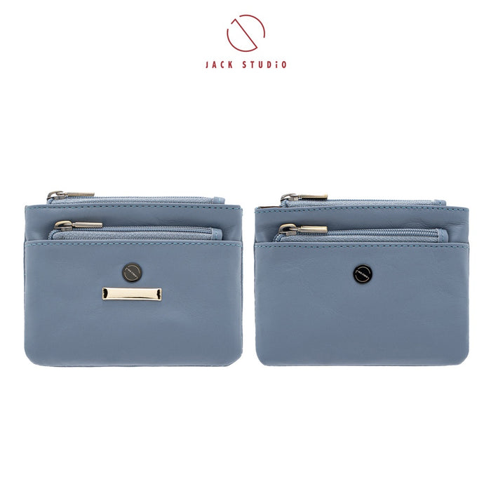 Jack Studio Diana Genuine Leather Small Ladies' Coin Pouch Zip Wallet Purse Woman with Keyholder - JWB 21074