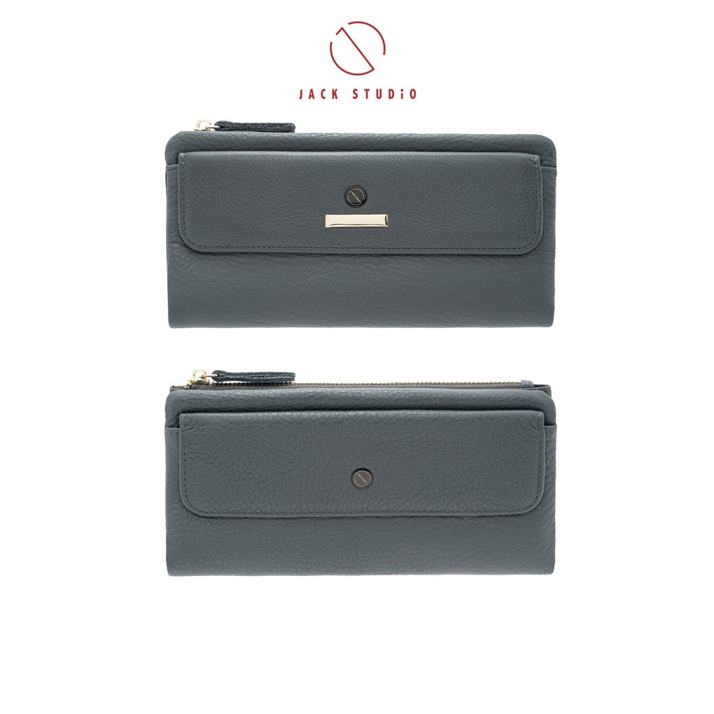 Jack Studio Belle Leather Bifold Zipper Long Women Wallet