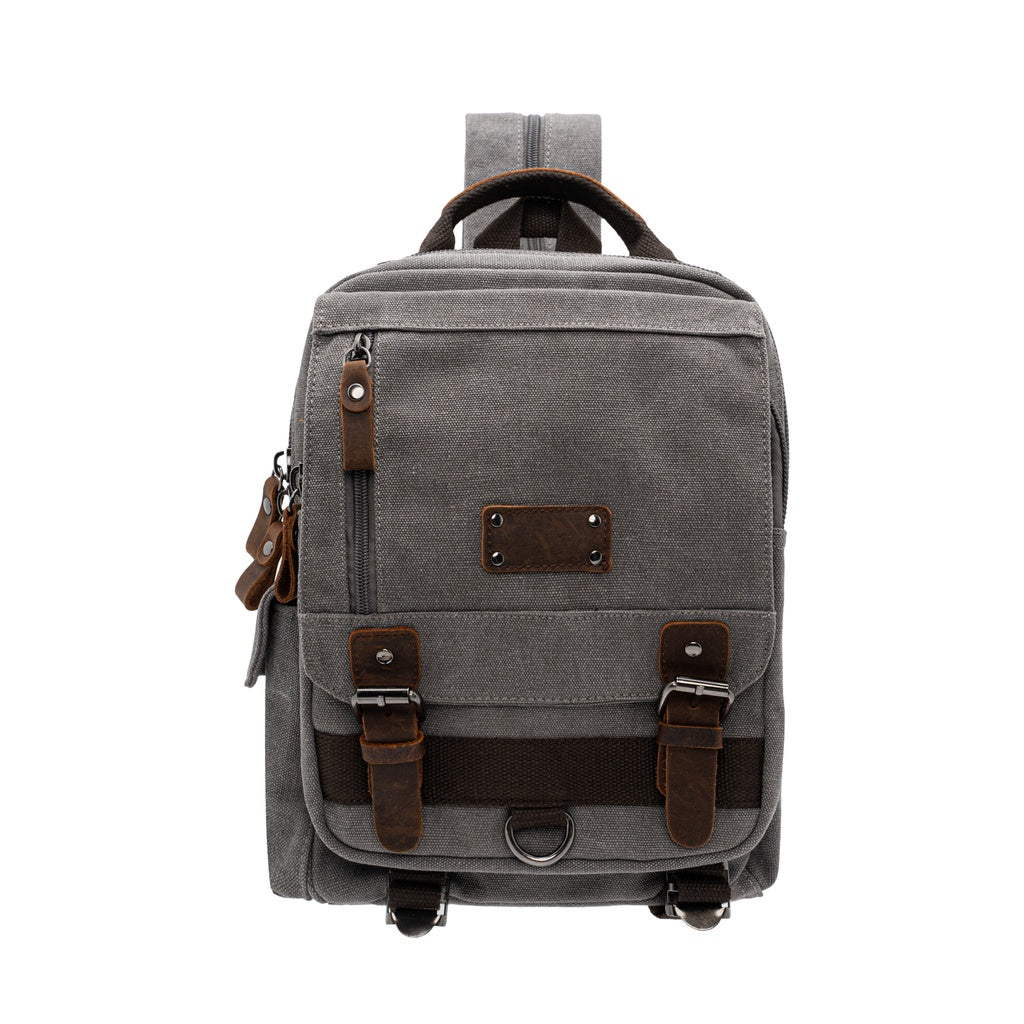 Jack Studio Canvas Leather Shoulder Sling Chest Canvas Bag