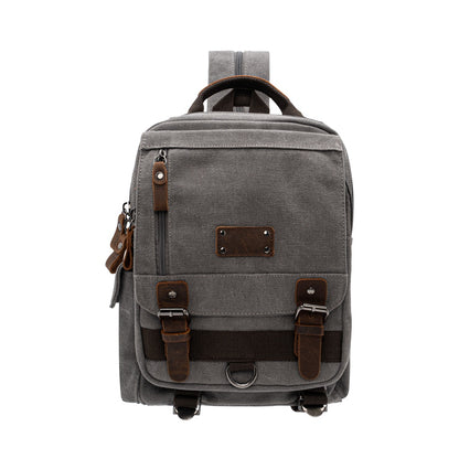 Jack Studio Canvas Leather Shoulder Sling Chest Canvas Bag