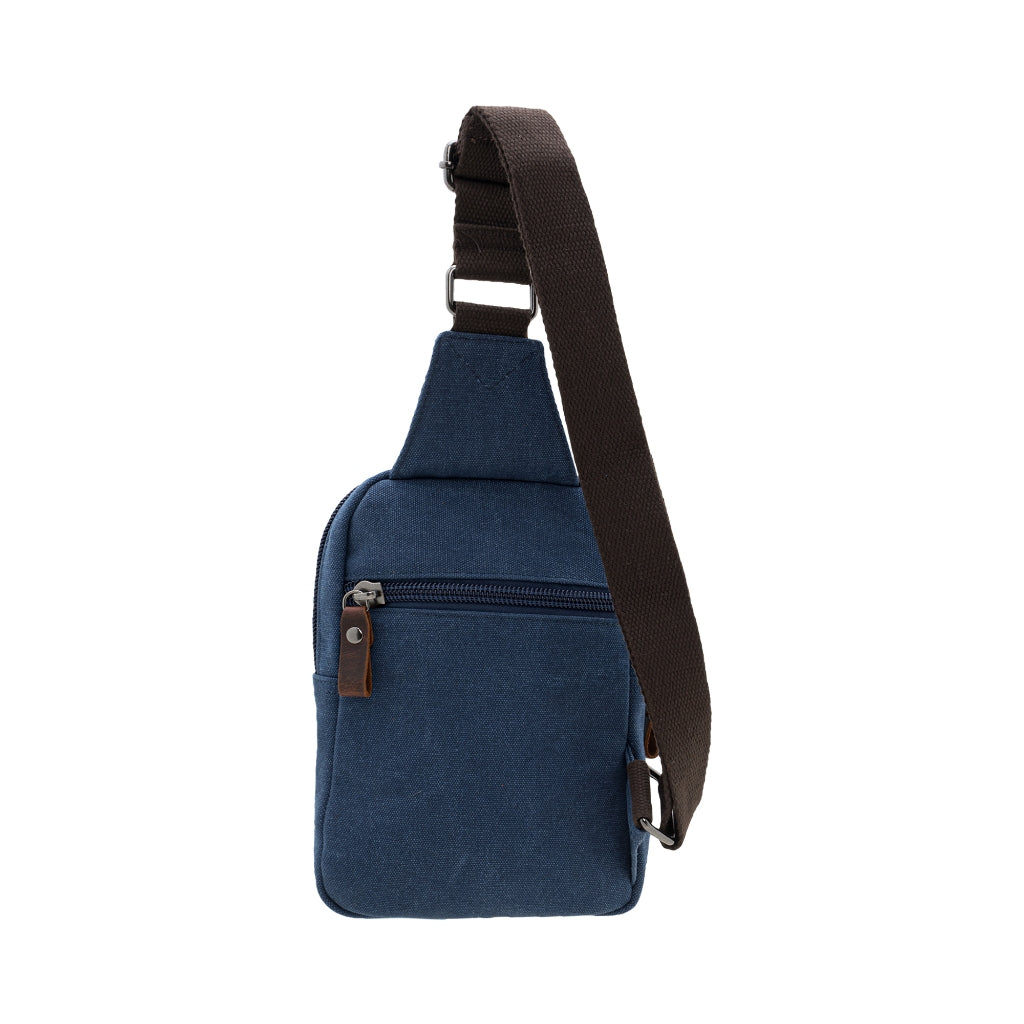 Jack Studio Simple Canvas Leather Crossbody Sling Chest Bag with Snap Pocket - BAD 40102 - Jack Studio Marketing Sdn Bhd