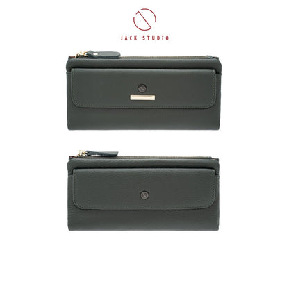 Jack Studio Belle Leather Bifold Zipper Long Women Wallet