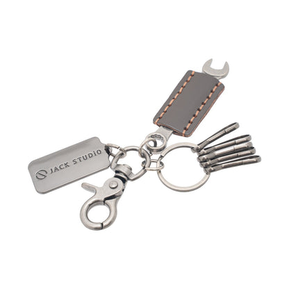 Jack Studio Genuine Leather Key Chain - Free Name Customization