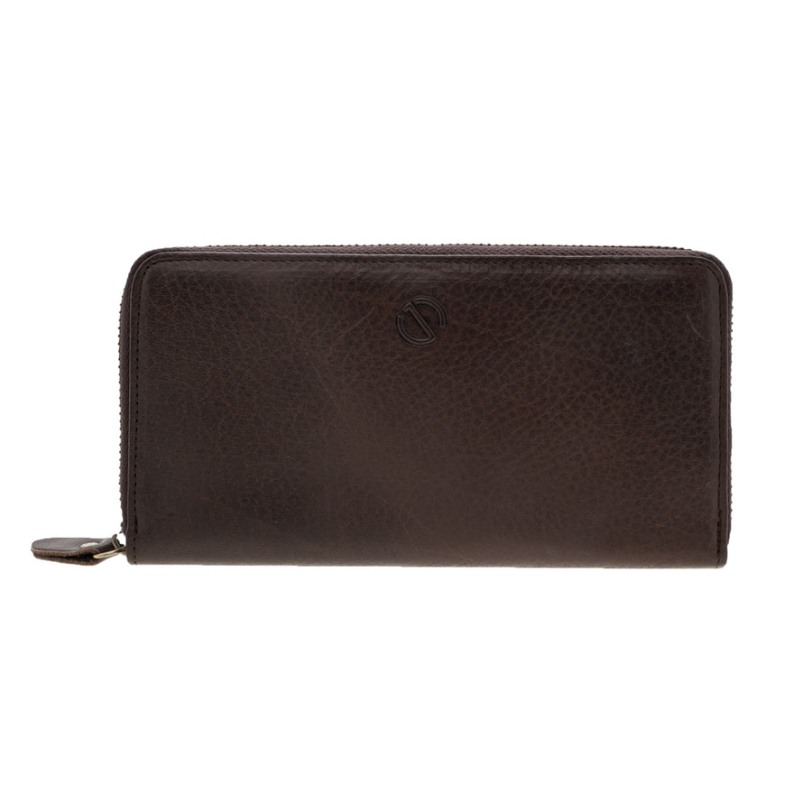 Jack Studio Vegetable Tanned Cow Leather Zipper Long Wallet For Men - JWC 31054