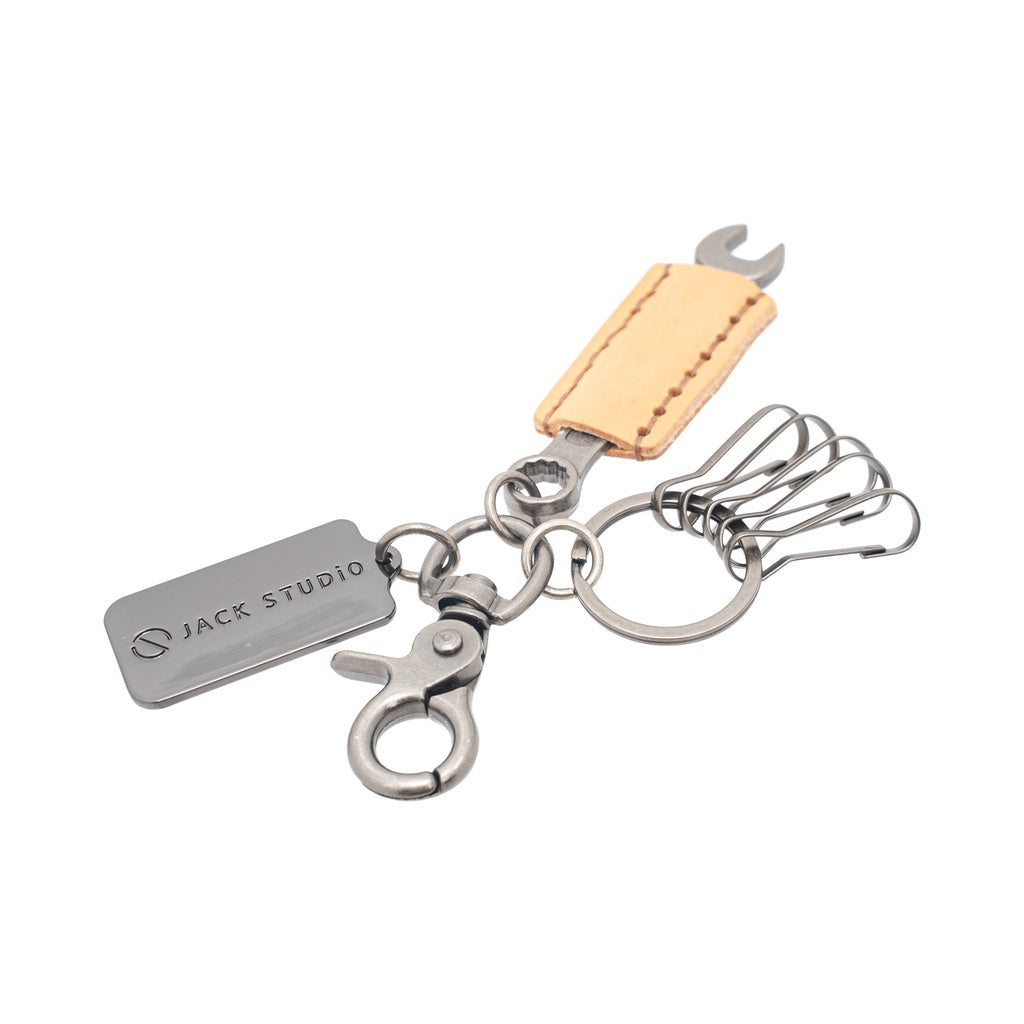 Jack Studio Genuine Leather Key Chain - Free Name Customization