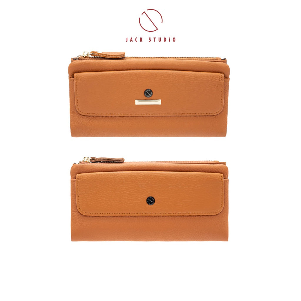 Jack Studio Belle Leather Bifold Zipper Long Women Wallet