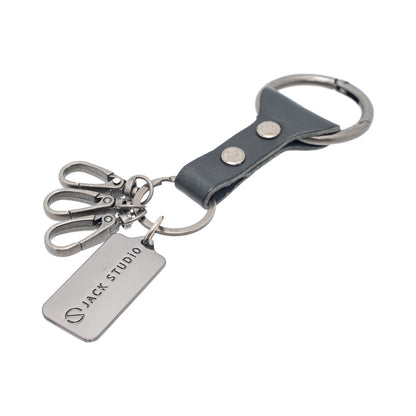 Jack Studio Genuine Leather Key Chain - Free Name Customization