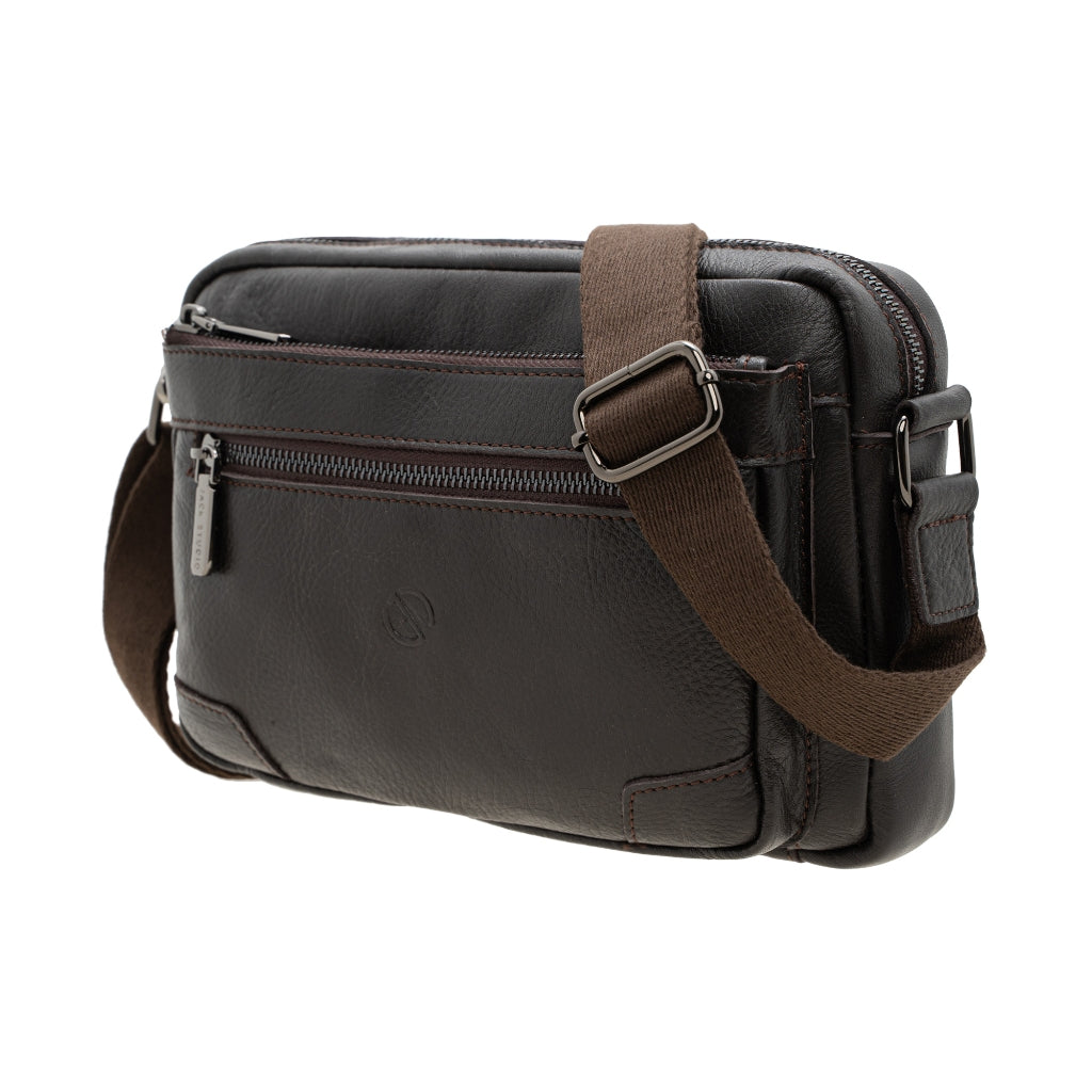 Jack Studio Genuine Cow Leather 2 Design Sling Crossbody Men’s Bag - BAI 40124/40125 - Jack Studio Marketing Sdn Bhd