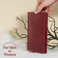 Jack Studio Vegetable Tanned Cow Leather Magnetic Closure Bifold Long Wallet - JWC 30863 thumbnail