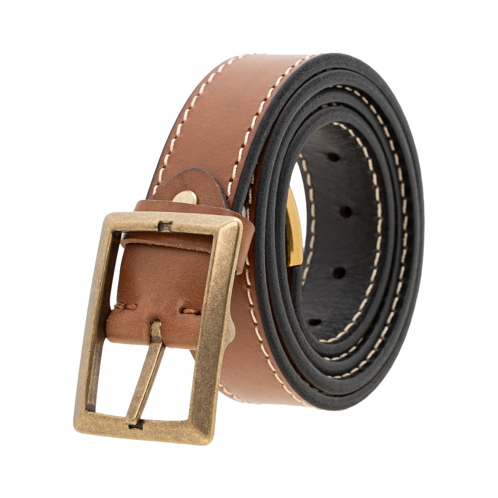 Jack Studio Full Grain Leather Double Sided Buckle Men's Belt - BL 7411
