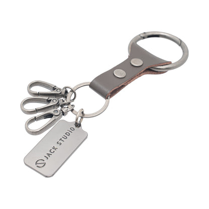 Jack Studio Genuine Leather Key Chain - Free Name Customization