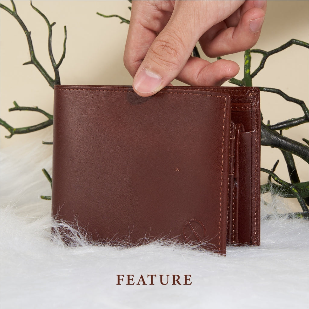 Jack Studio Vegetable Tanned Cow Leather Big Size Bifold Men’s Wallet with coin pocket - JWC 30862