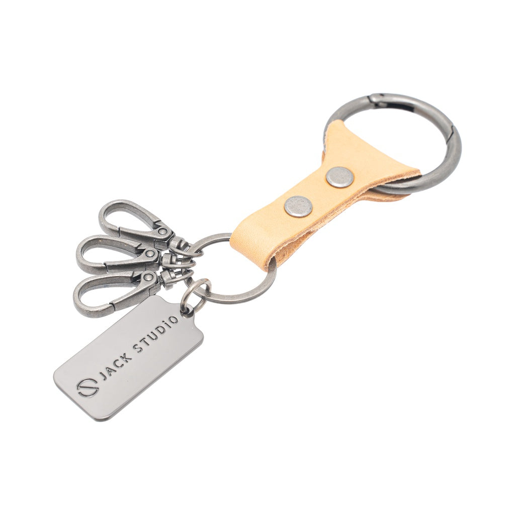 Jack Studio Genuine Leather Key Chain - Free Name Customization