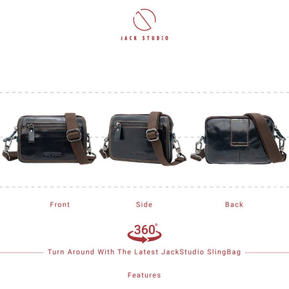 Jack Studio Full Grain Leather Cross body Sling Belt Bag – BAC 20613