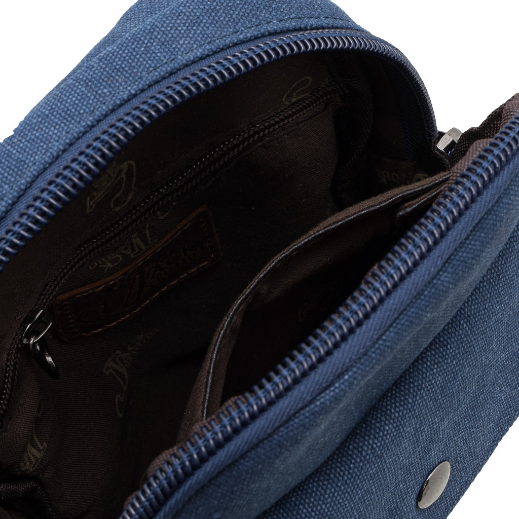 Jack Studio Simple Canvas Leather Crossbody Sling Chest Bag with Snap Pocket - BAD 40102 - Jack Studio Marketing Sdn Bhd