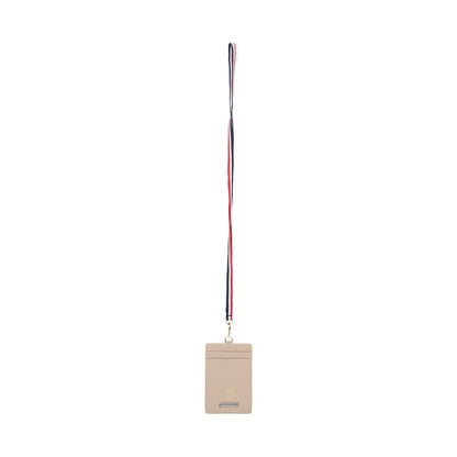 Jack Studio Cow Leather Name Tag Card Holder With Lanyard