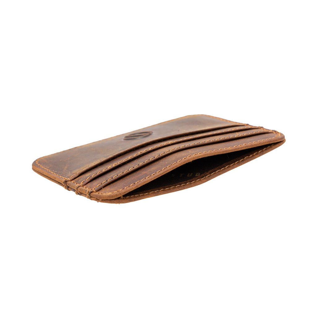 Jack Studio Full Grain Crazy Horse Leather Slim Card Holder