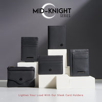 Leather Card Holder & Coin Pouch – Mid Knight Series thumbnail