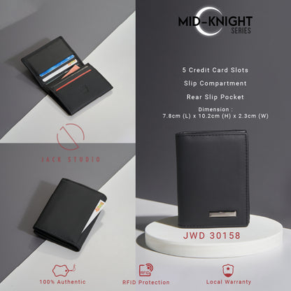 Jack Studio Leather Men's Black Card Holder and Coin Pouch