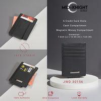 Leather Card Holder & Coin Pouch – Mid Knight Series thumbnail