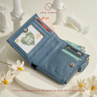 Leather Bi fold Wallet – Iris Collection thumbnail