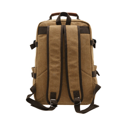Jack Studio Free Engrave Name Canvas Leather  Backpack Bag Galas - BAD 30511 - Jack Studio Marketing Sdn Bhd