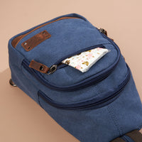 Jack Studio Unisex Canvas Leather Convertible 2-Way Shoulder Sling and Backpack - BAD 30513 thumbnail
