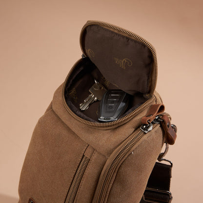 Jack Studio Canvas Leather Crossbody Sling Chest Bag - BAD 30517 - Jack Studio Marketing Sdn Bhd