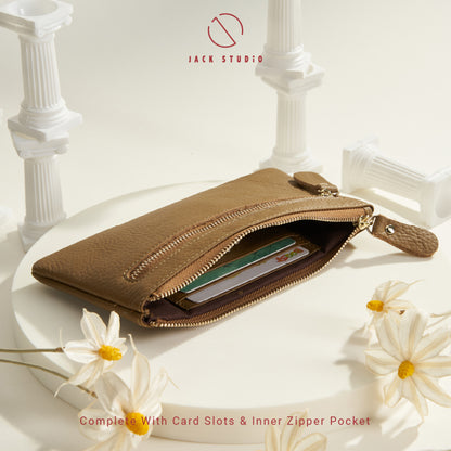 Jack Studio Rhea Leather Ladies Women Long Zipper Wallet Purse