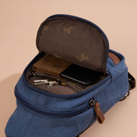 Jack Studio Unisex Canvas Leather Convertible 2-Way Shoulder Sling and Backpack - BAD 30513 thumbnail