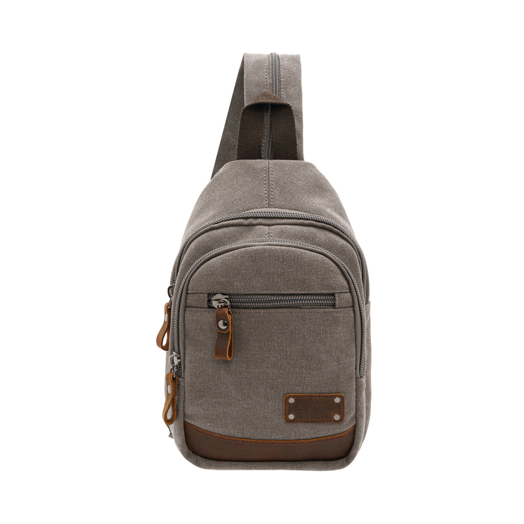 Jack Studio Unisex Canvas Leather Convertible 2-Way Shoulder Sling and Backpack - BAD 30513