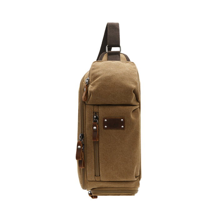 Jack Studio Canvas Leather Crossbody Chest Bag - BAD 30517