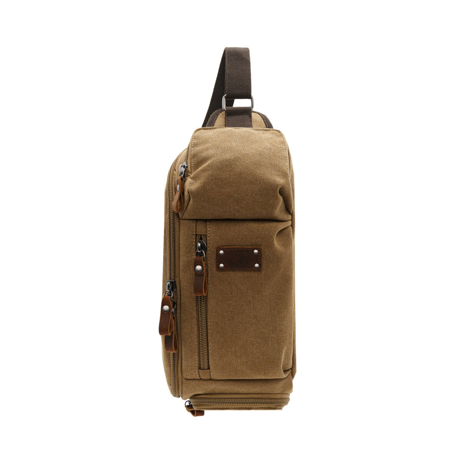 Jack Studio Canvas Leather Crossbody Chest Bag - BAD 30517